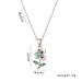 Titanium Steel Necklace Abalone Shell Small Flower Rose Pendant Plated With True Gold_ipsvogv.com