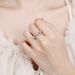 Korean Fashion Angel Wings Micro Set Zircon Women's Ring With Adjustable Opening Instagram_ipsvogv.com