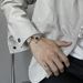 Korean Style Twill Inlaid Black Diamond Minimalist High-end Niche Design Irregular Hollow Men's Hip-hop Bracelet_ipsvogv.com