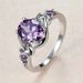 Cao Shi's New Purple Princess Ring With Oval Winding Design_ipsvogv.com