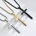 Men's Jewelry Simple Beveled Stainless Steel Cross Pendant Neutral Style Niche Personality Wear Necklace_ipsvogv.com
