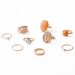 New Hot Selling Fashion Set With Diamond Inlay, Minimalist 9-piece Combination Set, Joint Ring_ipsvogv.com