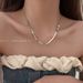 Minimalist Fashion Niche Design Sense Titanium Steel Necklace, Versatile Temperament For Women, Collarbone Chain, 2022_ipsvogv.com