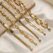 trendy gold stainless steel bracelet female ins fashion new style stacking matching hand jewelry_ipsvogv.com