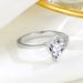 Temperament High End Hot Selling Copper Inlaid Pear Shaped Zircon Ring Female Niche Light Luxury Design Closed Ring Finger Ring_ipsvogv.com