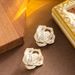 French Light Luxury Exquisite Small Fragrance Style Baked Paint Drip Glazed Camellia With Feminine Temperament, Simple_ipsvogv.com