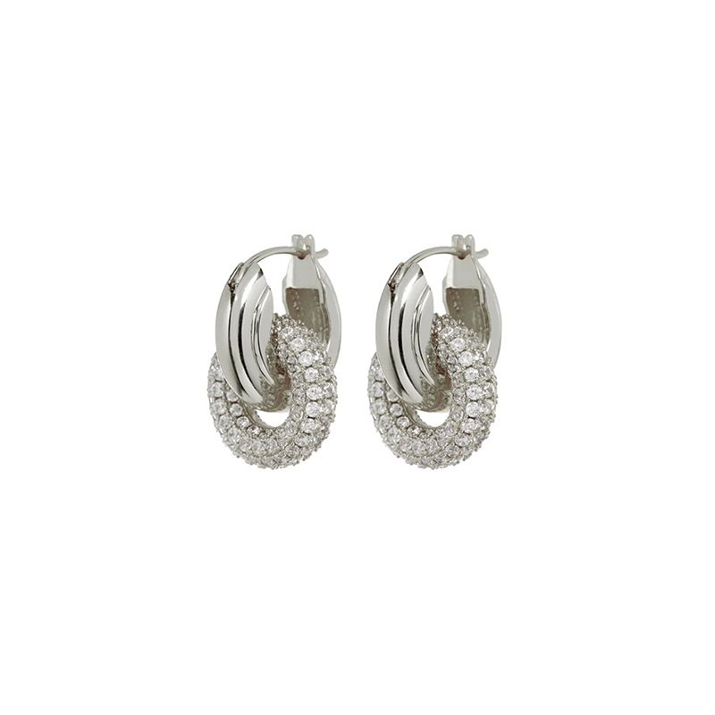 Women's Jewelry Cold Style Diamond Hoop Earrings Light Luxury High End Design Retro Micro Inlaid Zircon Earrings Ear Jewelry_ipsvogv.com