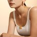 French Two-color Asymmetrical Square Pendant Necklace Plated With Real Gold, Light Luxury, Minimalist Style Titanium_ipsvogv.com