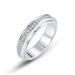 Lovers Couple Ring S925 Sterling Silver Inlaid With Moissanite Simple Ring Light Luxury Fashion All Match_ipsvogv.com