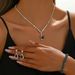 Brilliant Full Diamond Zircon Water Drop Necklace Earrings Bracelet Bridal Wedding Jewelry Set_ipsvogv.com