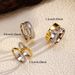 Women’s Jewelry Set Fashion Simple Retro Stainless Steel Ring Double Layer Fishbone Pattern Inlaid Zircon Gold And Silver Two Color Closed Ring_ipsvogv.com