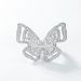 Butterfly Design High Carbon Diamond Ring S925 Silver Full Inlaid Colored Gemstone Finger Ring Light Luxury Fashion Personality_ipsvogv.com