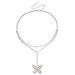 Sweet Cool Rhinestone Claw Chain Bow Pendant Necklace, Full Diamond Shiny Sexy Spice Girl Necklace_ipsvogv.com