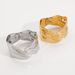 B2881 Wide with Irregular Concave Convex Patterns, Unique Design, Minimalist and Versatile, Wrinkle Texture Bracelet_ipsvogv.com