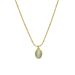 French Style High-end Feeling, Niche And Versatile Gold Lock Bone Chain, Cat's Eye Stone Oval Pendant, Titanium Steel_ipsvogv.com