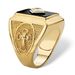 gold-plated Simple And Fashionable Square Men's Ring, Hip-hop Accessory_ipsvogv.com