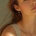 Women’s Jewelry Set Fashion Genuine Gold Brass Electroplating, Zircon Inlaid Earrings, Fashionable Ladies' Versatile High End Earrings Set_ipsvogv.com