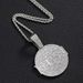 Hip Hop New Round Shield BANSB Alloy Full Diamond Pendant, Personalized And Versatile Street Men's Necklace_ipsvogv.com