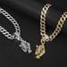 New Niche Personalit Leopard Pendant Full Of Diamonds, Fashionable Street Hip-hop Watch Buckle, Cuban Necklace_ipsvogv.com
