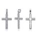 Hip Hop Grid Full Zircon Cross Pendant Necklace Unisex Simple Fashion Jewelry_ipsvogv.com