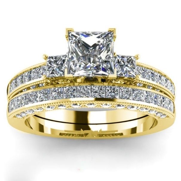 Sanjie Trading's New Crystal Fashion Women's Pair Ring Couple Handmade_ipsvogv.com