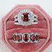 Cao Shi Luxurious Pair Fashion Square Geometric Set Elliptical Full Circle Noble Heavy Luxury Ring For Women_ipsvogv.com