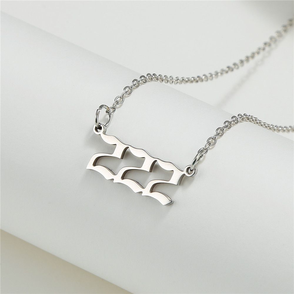 Titanium Steel Angel Number Necklace For Women No. 000 999 Stainless Steel Number Pendant Necklace_ipsvogv.com
