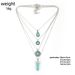 Hot Selling Combination Accessory Bohemian Style Turquoise 4-layer Necklace Pendant Set_ipsvogv.com