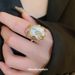 Real Gold Electroplated Silver Needles, Baroque Pearl Flower Earrings, Ring Necklace Set, French Style And High-end_ipsvogv.com