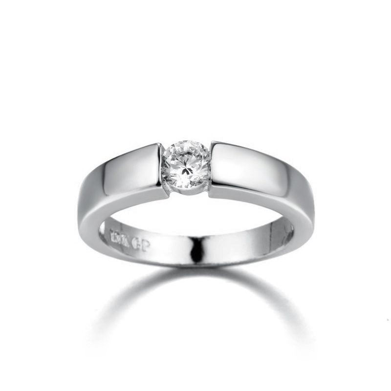 Simple single diamond wedding rings, couple rings, men's rings, rose gold plated rings_ipsvogv.com