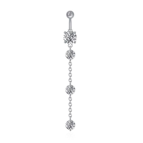 Women's Jewelry Zircon Tassel Belly Button Ring Belly Button Nail Piercing Jewelry_ipsvogv.com