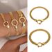 Women's Jewelry Braided Bracelet Spring Buckle Opening DIY Hanging Accessories Mesh Bracelet Jewelry Stainless Steel Plated 14K Gold Mesh_ipsvogv.com