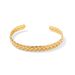 INS Fashion New Gold Plated Stainless Women's Jewelry Wheat Ear Shape Titanium Steel Open Bracelet_ipsvogv.com