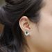 Fan shaped brilliant cultivated emerald earrings S925 silver fully inlaid with colored gems small skirt earrings atmosphere_ipsvogv.com