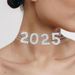 Simple diamond 2025 digital necklace choker personality hip hop letter rhinestone necklace clavicle chain_ipsvogv.com