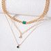 Women’s Jewelry Set Fashion Light Luxury Emerald Gemstone Bow Multi Layer Necklace Retro All Match Party Stacking Necklace Accessories_ipsvogv.com