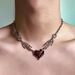 Unisex Red Love Punk Necklace Men's Subculture Y2k Accessories Sweet Cool Dark Pendant Exaggerated Design Clavicle Chain Women_ipsvogv.com