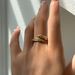 INS Electroplated Titanium Steel Transparent Zircon Open Versatile Ring_ipsvogv.com