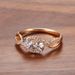 New Fashion And Creative Mozanite Diamond With Rose Gold Women's Ring_ipsvogv.com
