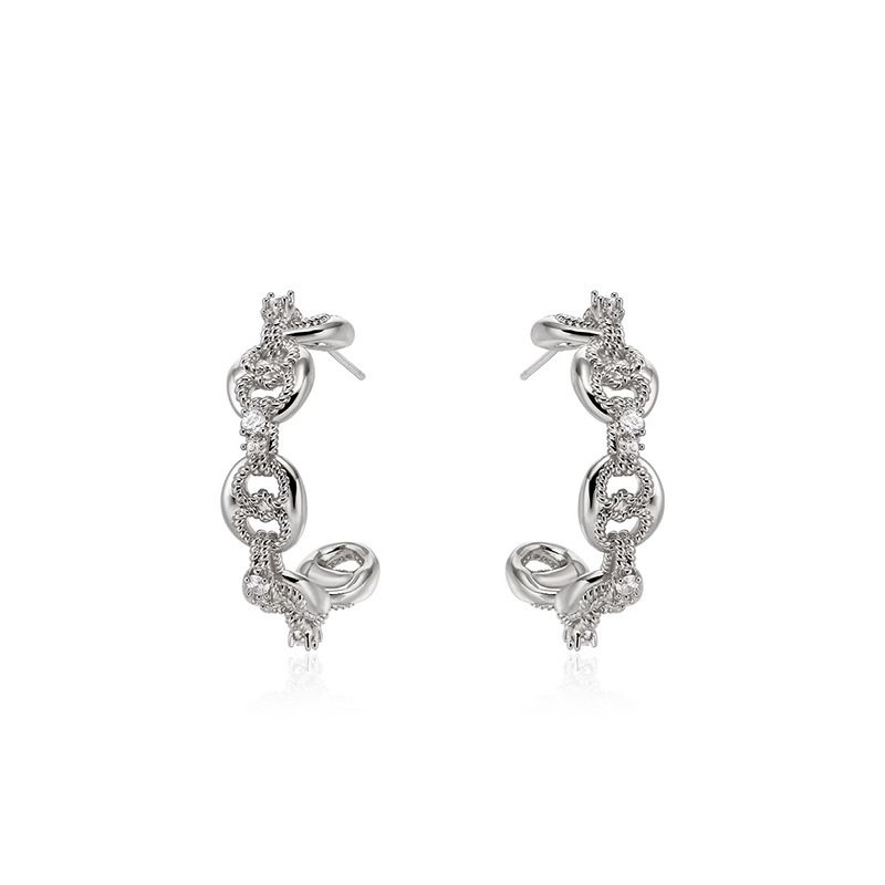 Women's Jewelry Retro Pig Nose Zircon Earrings Light Luxury High End Design Fashion Temperament Circle Earrings Ear Jewelry_ipsvogv.com
