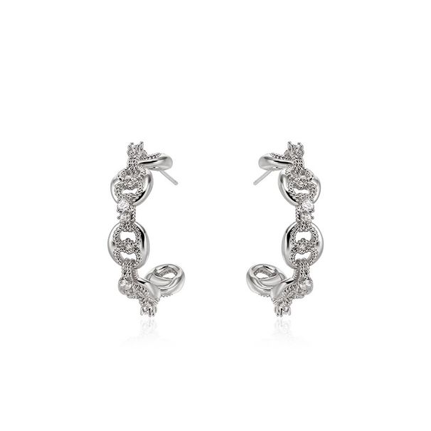 Women's Jewelry Retro Pig Nose Zircon Earrings Light Luxury High End Design Fashion Temperament Circle Earrings Ear Jewelry_ipsvogv.com