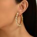 Women’s Jewelry Set Fashion Hot Selling Fashion Earrings Silver Shiny Hoop Women's Silver Water Diamond Large Earrings_ipsvogv.com
