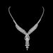 Bridal Jewelry Set - 925 Silver Three-Piece Necklace With CZ Diamonds (Claw Chain Design For Women, Wedding & Engagement Gift)_ipsvogv.com