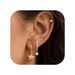 Unisex Hot Selling Real Gold Brass Electroplating Personality Niche High End Three Dimensional Five Pointed Star Earrings Temperament Earrings_ipsvogv.com