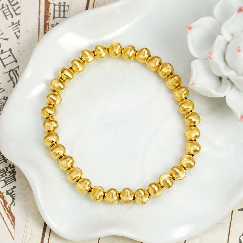 Ancient Fasha Gold Light Luxury Cat Eye Bead Bracelet, Women's Fashion, High End, Long Lasting Color Jewelry_ipsvogv.com