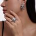 Metal Geometric Tassel Beaded Earrings Design Sense Exaggerated Fashion Ins Style Open Ring Gold_ipsvogv.com