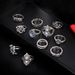 11 Piece Elephant Lotus Set Jewelry Ring_ipsvogv.com