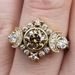 Sanjie Moonlight Star Coffee Color Ring Women's Fashion Versatile Zircon Jewelry Women_ipsvogv.com