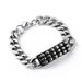 Stainless Men's Bold Skull Bracelet Titanium Cuban Cast Steel Four-Sided Polished Chain Jewelry_ipsvogv.com