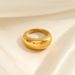 Women’s Jewelry Set Fashion Curved Stainless Steel Ring For Ladies Popular All Match Exaggerated Plain Real Gold Electroplated Titanium Steel Ring_ipsvogv.com